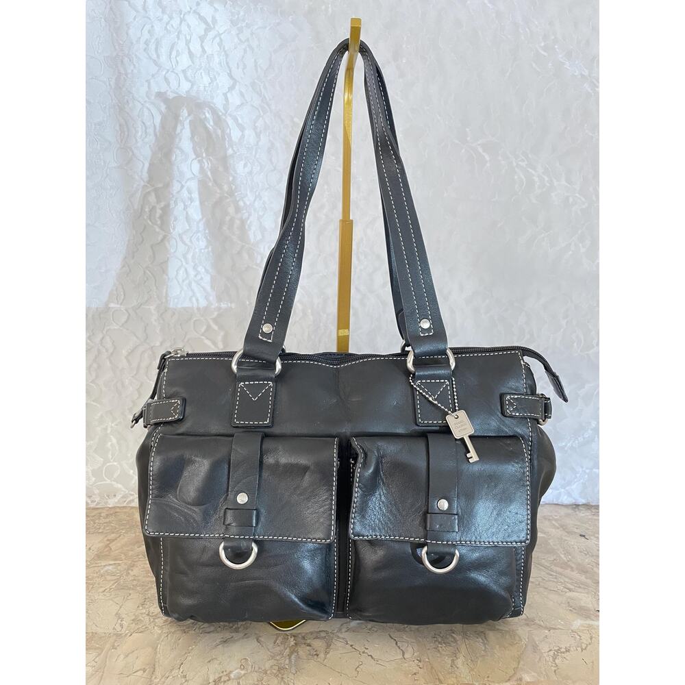 Fossil Black Leather Handbag